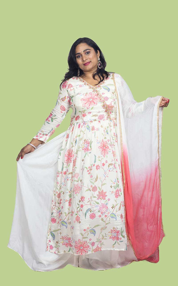 Offwhite Angrakha Chinon silk set