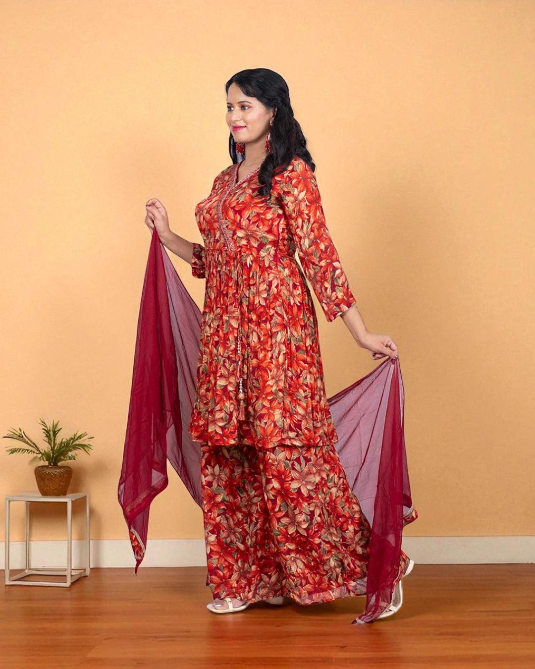 Maroon Anvi Sharara set - NEW ARRIVAL