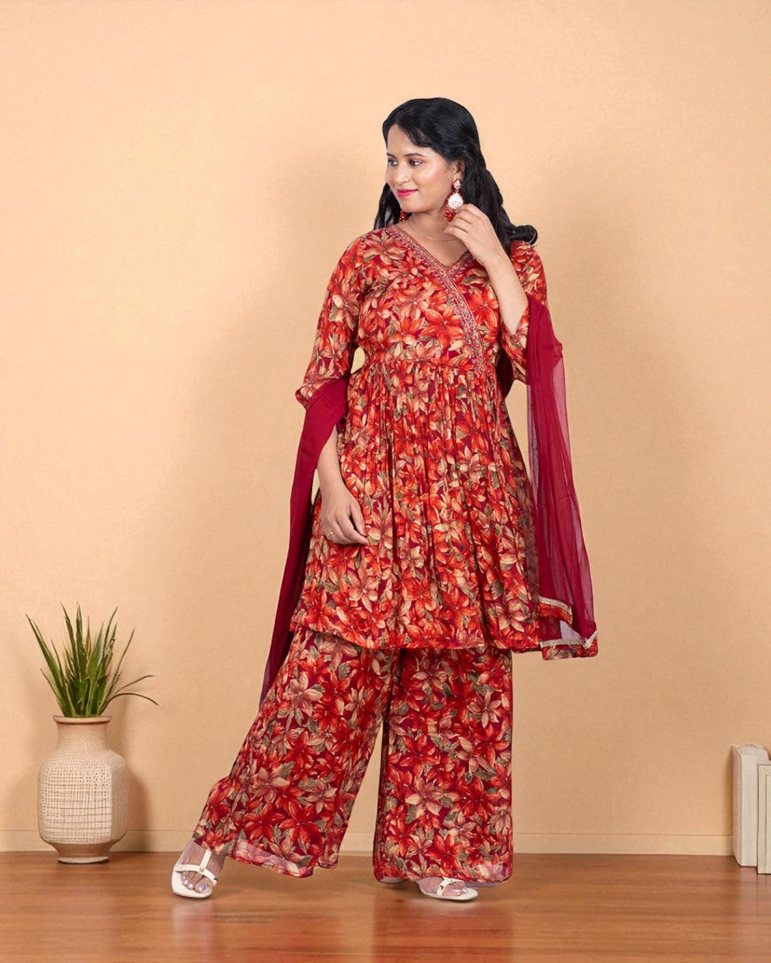 Maroon Anvi Sharara set - NEW ARRIVAL