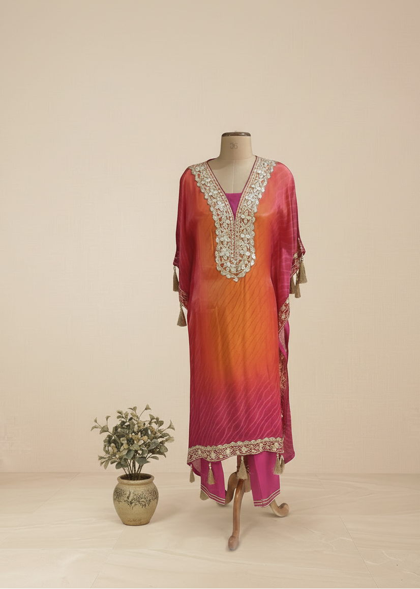 Orange Urvi Kaftan