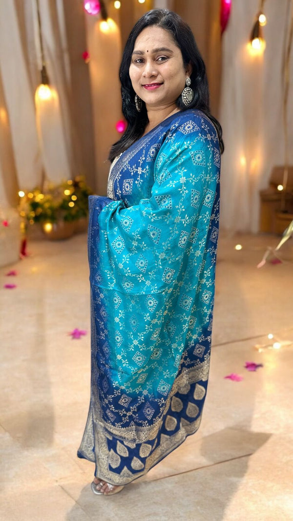 Blue Namya  Banarasi Suit set