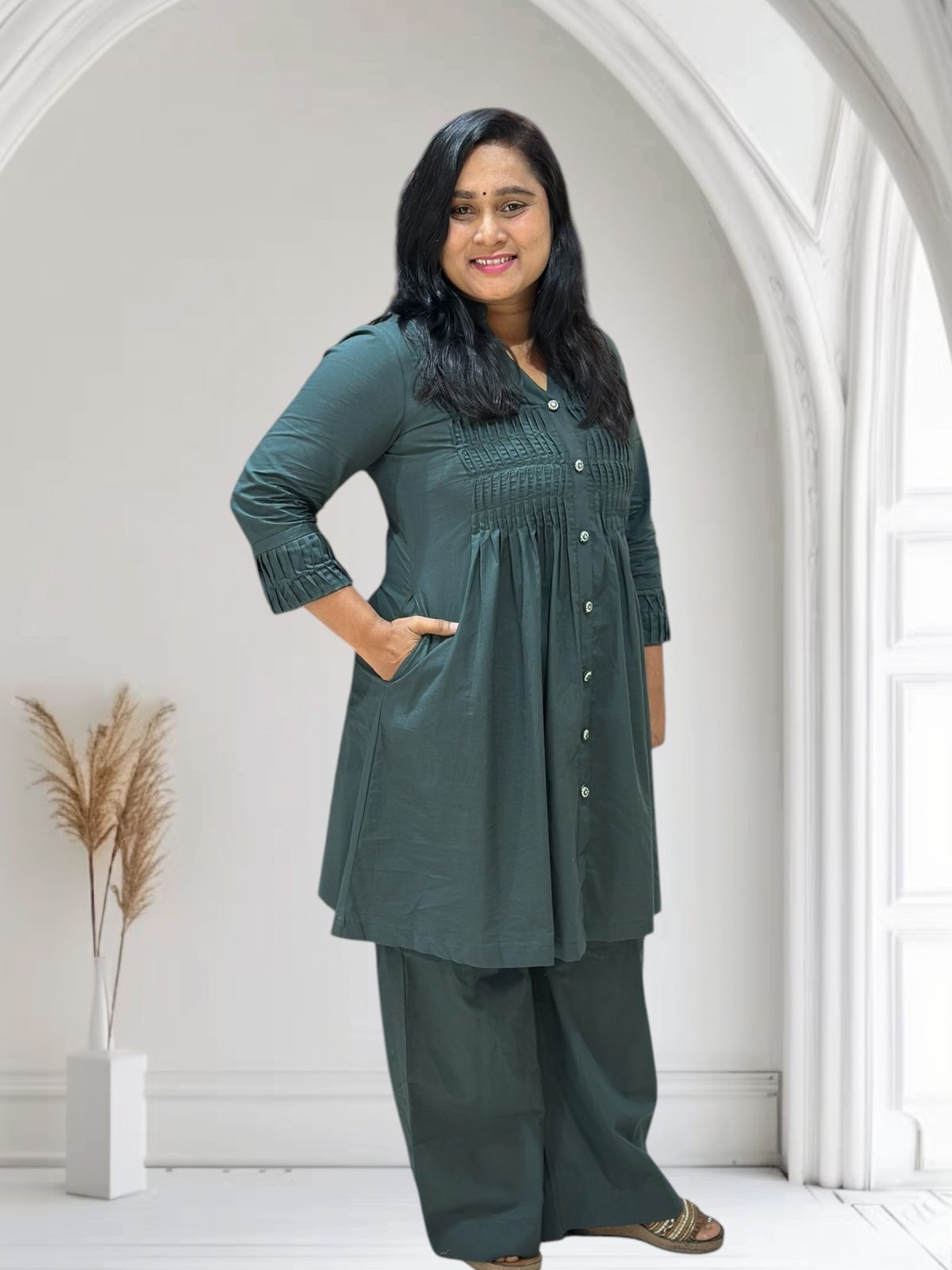 Bottle Green STUTI Co-ord set