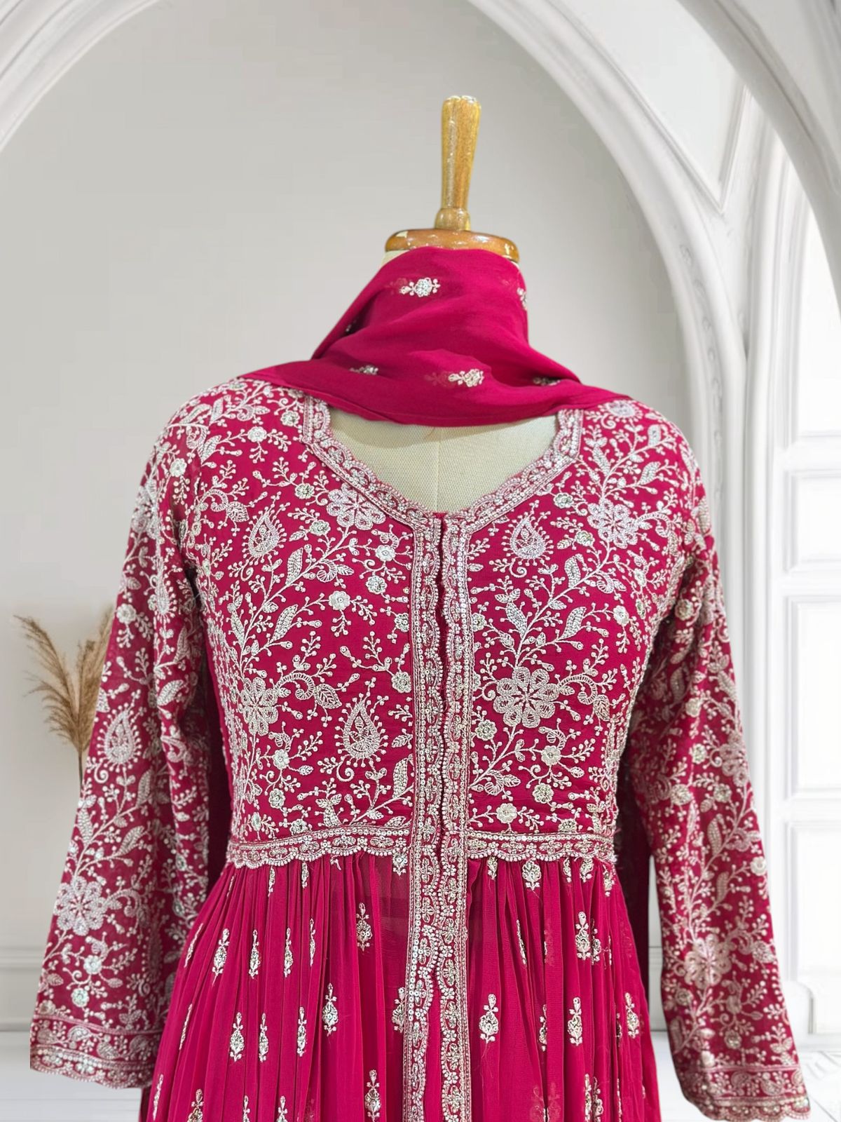 Pink SAPNA Georgette Sharara set