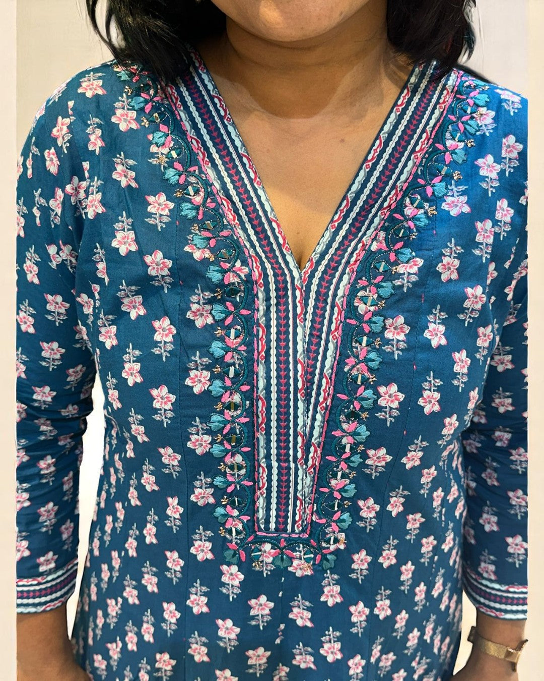 Blue Fella Anarkali suit set