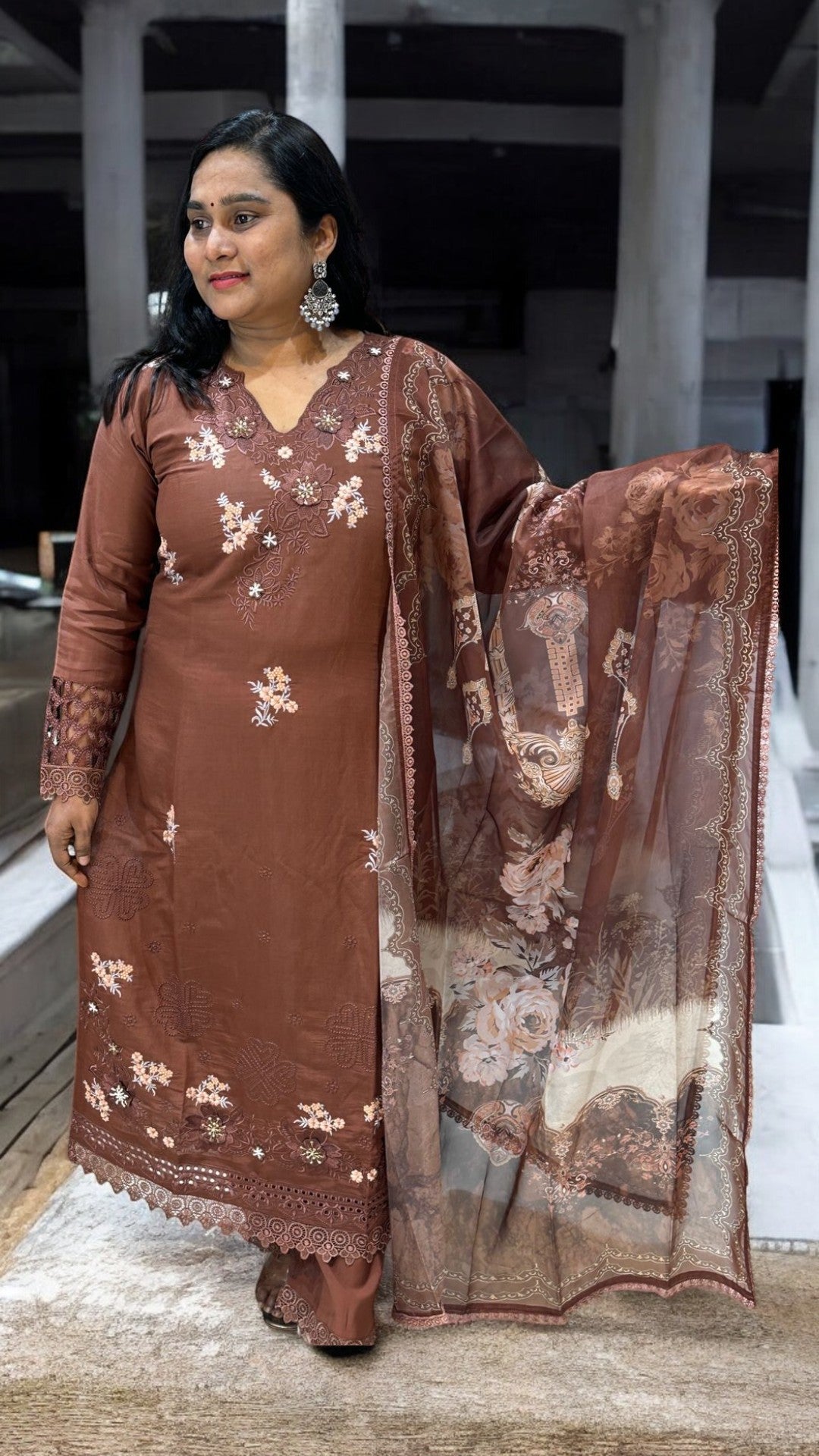 Brown Zainab Pakistani suit set