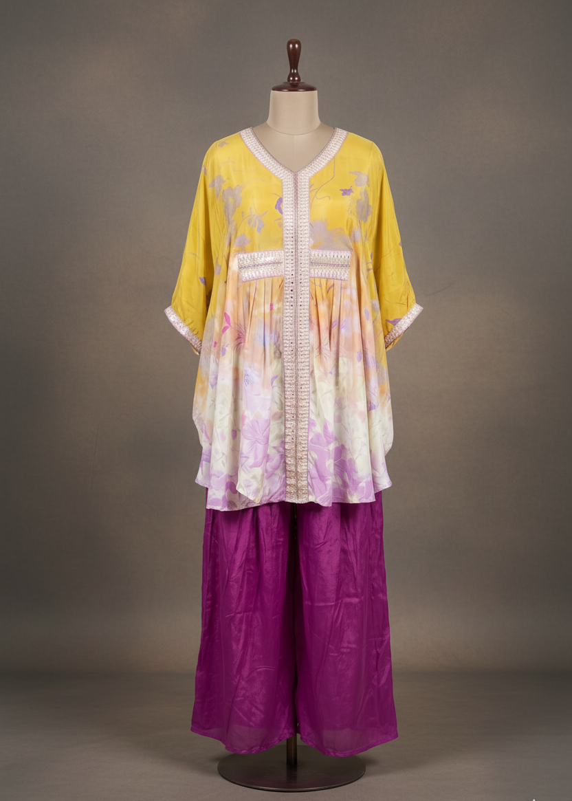 Yellow Veera Kaftan set