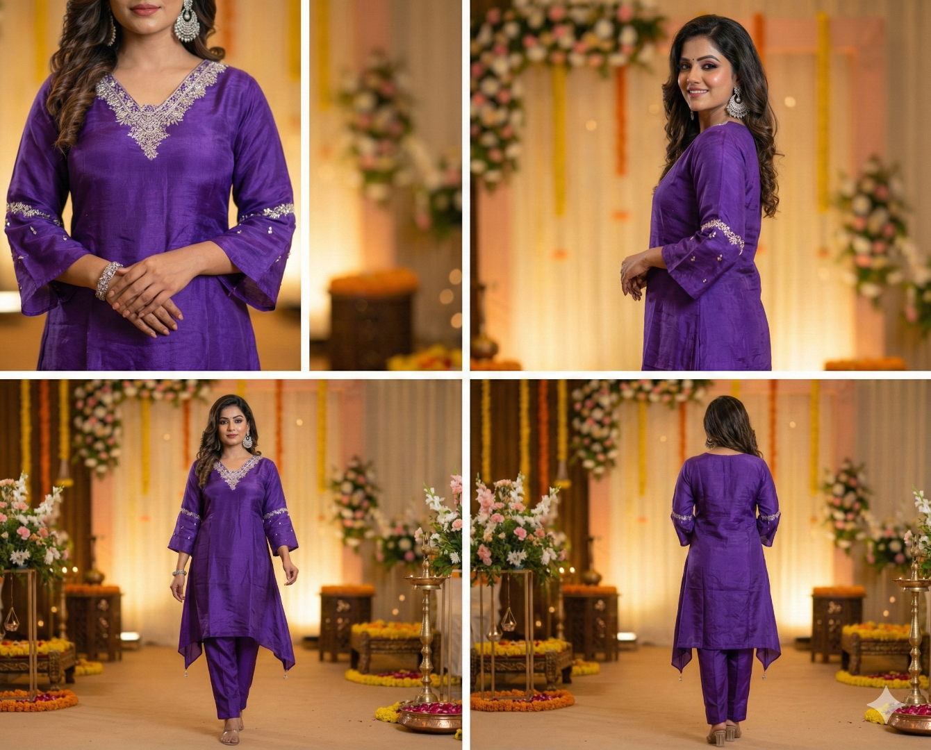 Purple Vidhya Crepe Co-Ord set