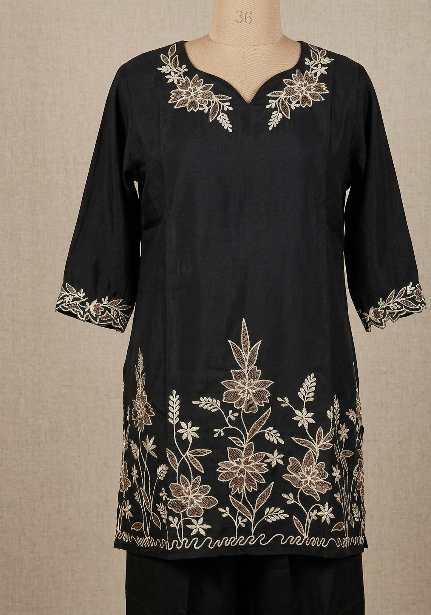 Black Mehar Muslin Co-ord set