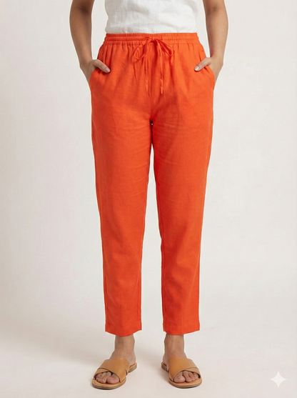 Orange Reena Silk C-cut Suit set - Set of 3