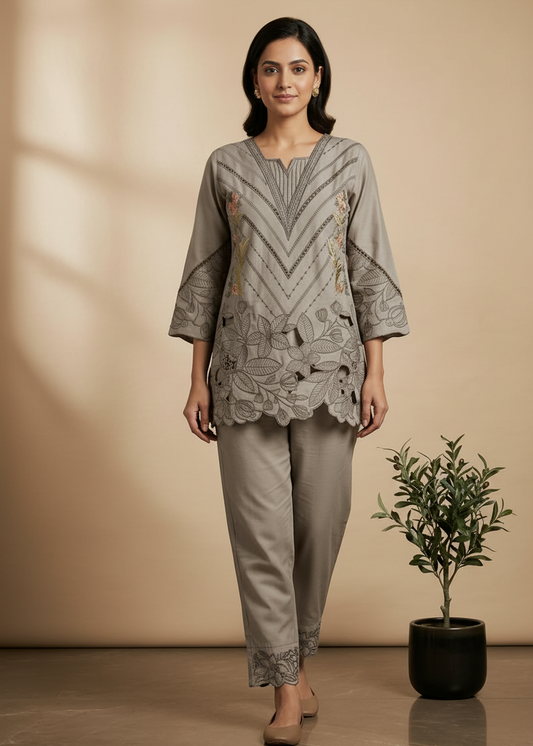 Grey cotton Co-ord set