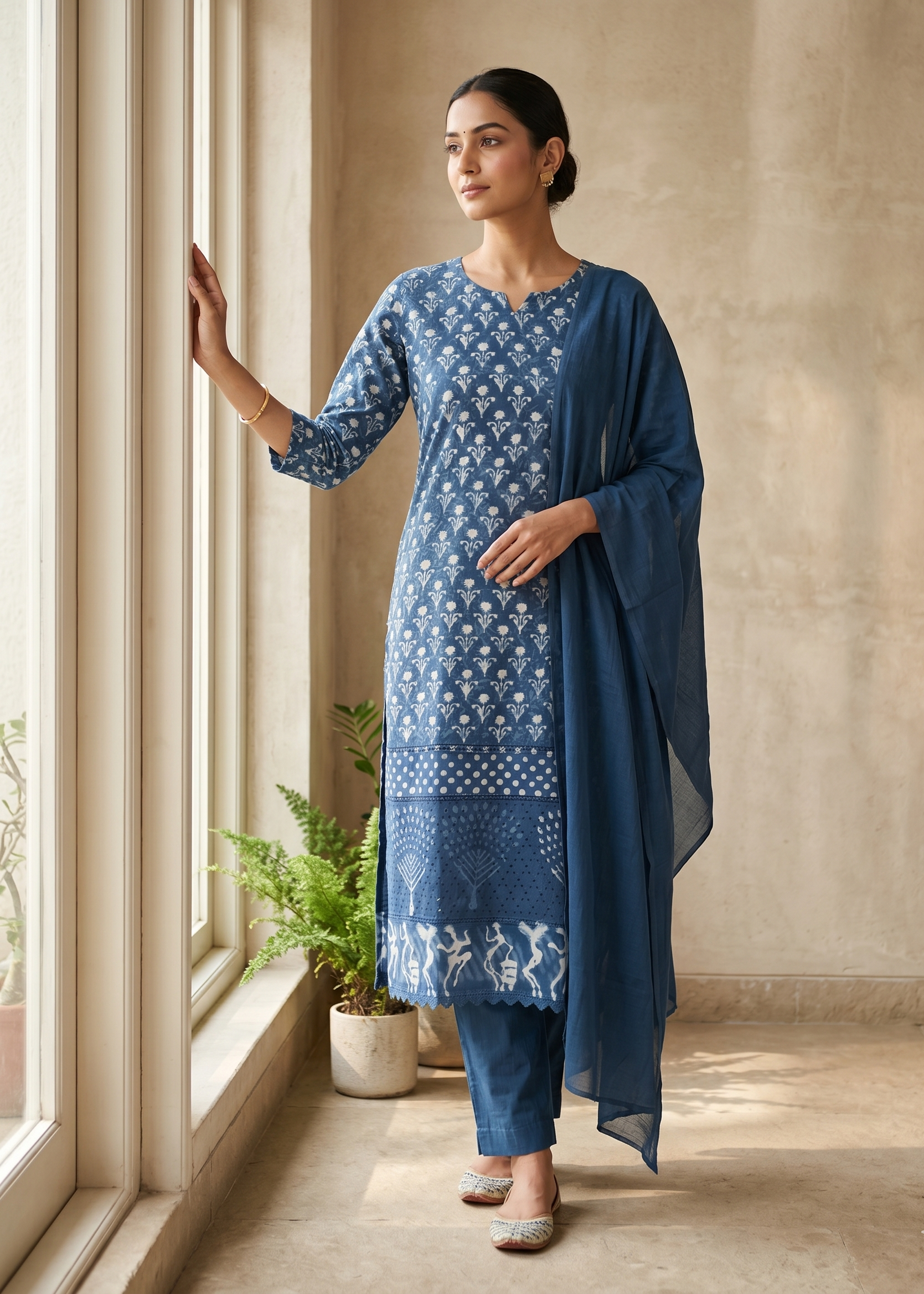 Shop Stylish Indigo Cotton Suit Sets for Women