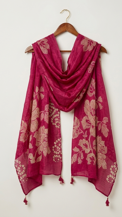 Magenta Nishta Suit Set With Dupatta