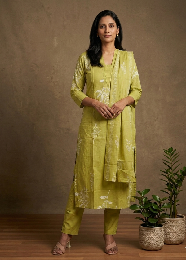 Mint green Shama cotton suit set
