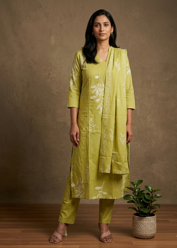 Mint green Shama cotton suit set