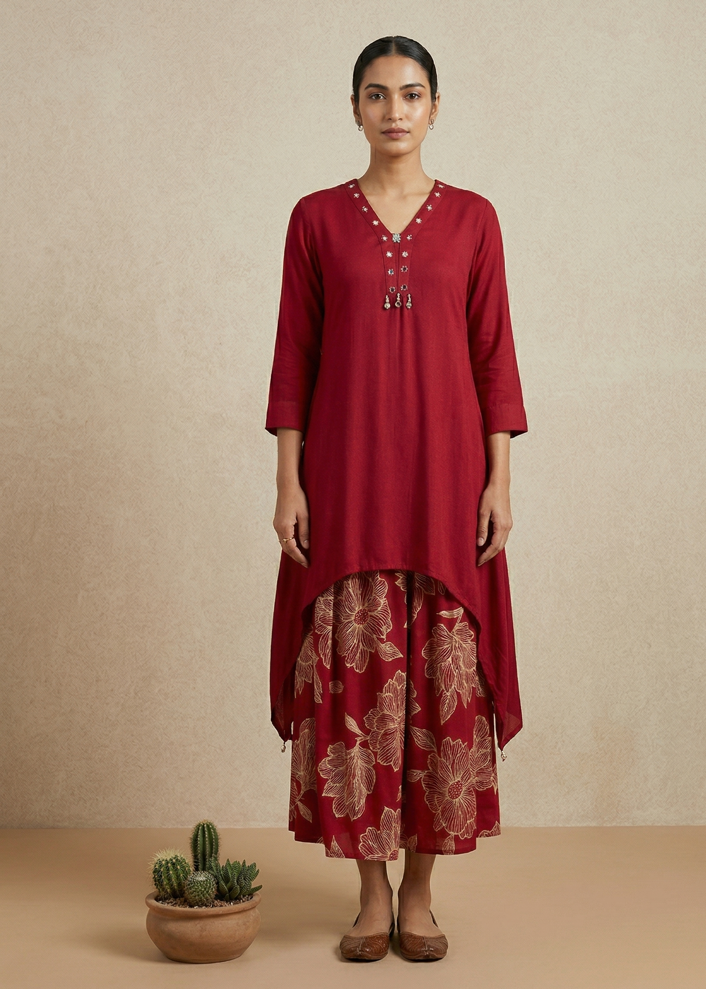 Mysa Maroon Co-ord Set