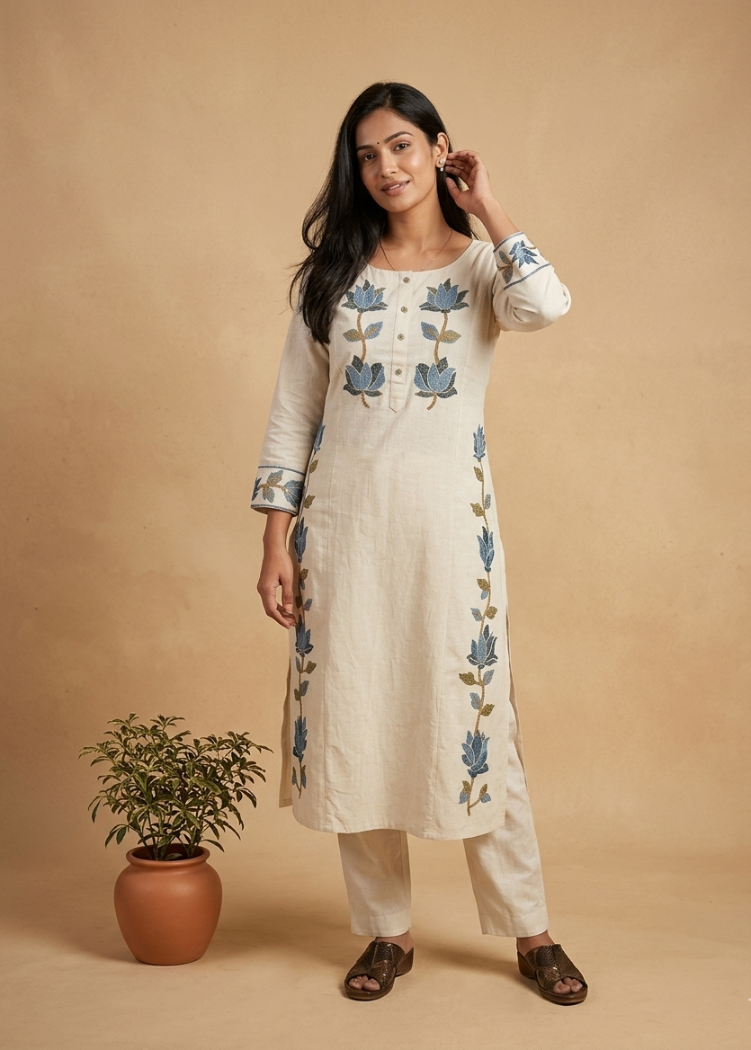 Offwhite Asita Flex cotton Kurta bottom