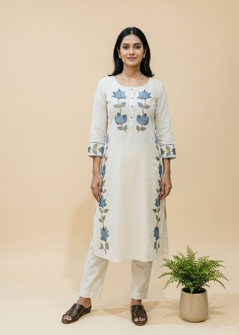 Offwhite Asita Flex cotton Kurta bottom