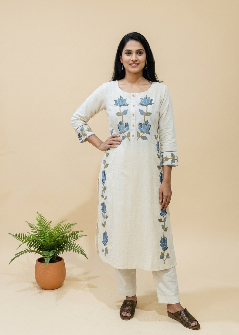 Offwhite Asita Flex cotton Kurta bottom