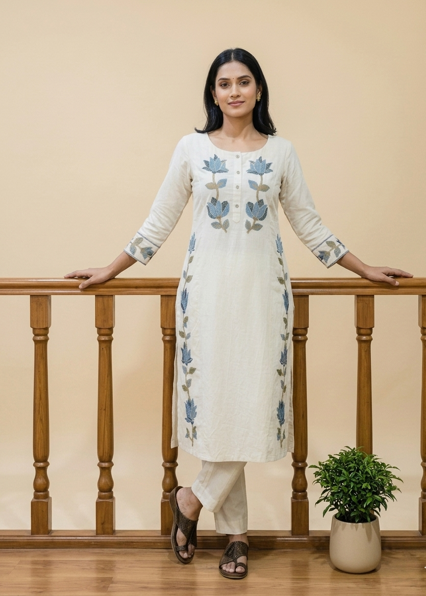 Offwhite Asita Flex cotton Kurta bottom