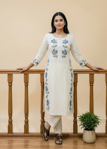Offwhite Asita Flex cotton Kurta bottom