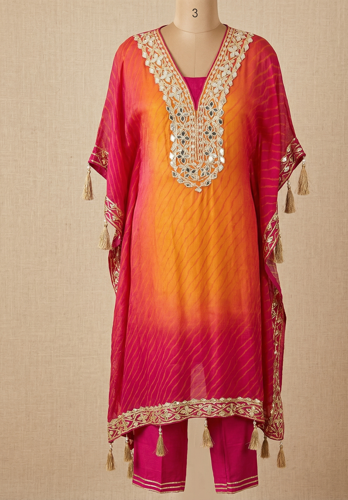 Orange Urvi Kaftan