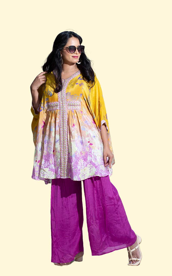 Yellow Veera Kaftan set