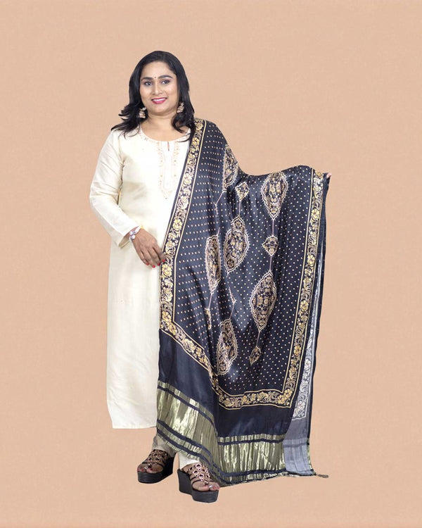 Ivory Gajji Silk Suit Set