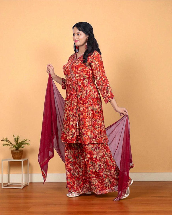 Maroon Anvi Sharara set - NEW ARRIVAL