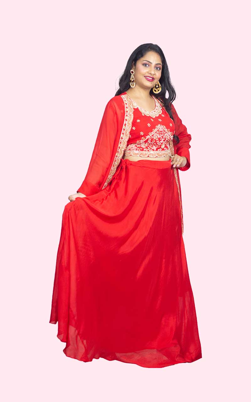 Red Lehanga Set