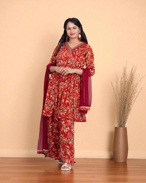 Maroon Anvi Sharara set - NEW ARRIVAL
