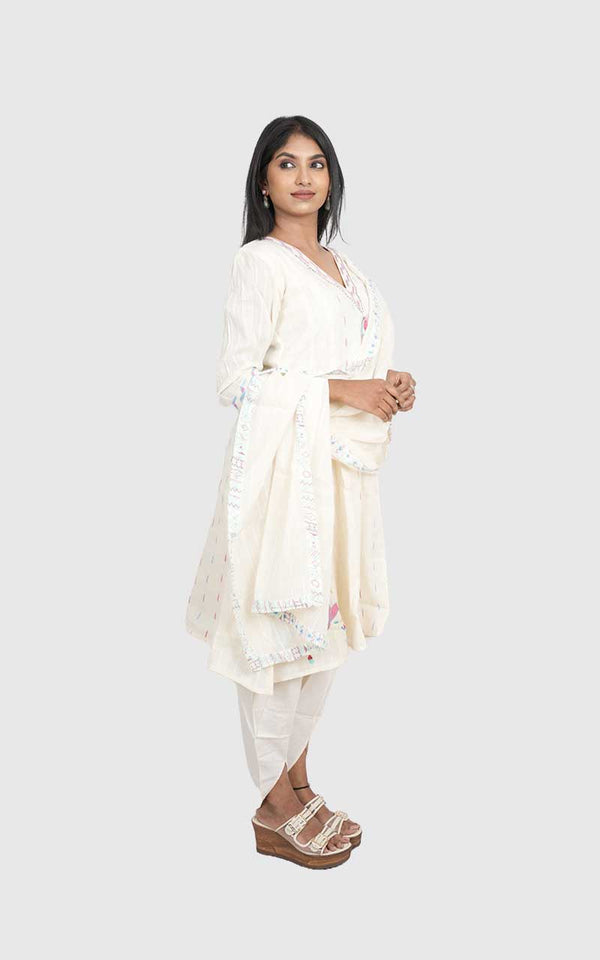 Offwhite Tulip A- Line Suit set