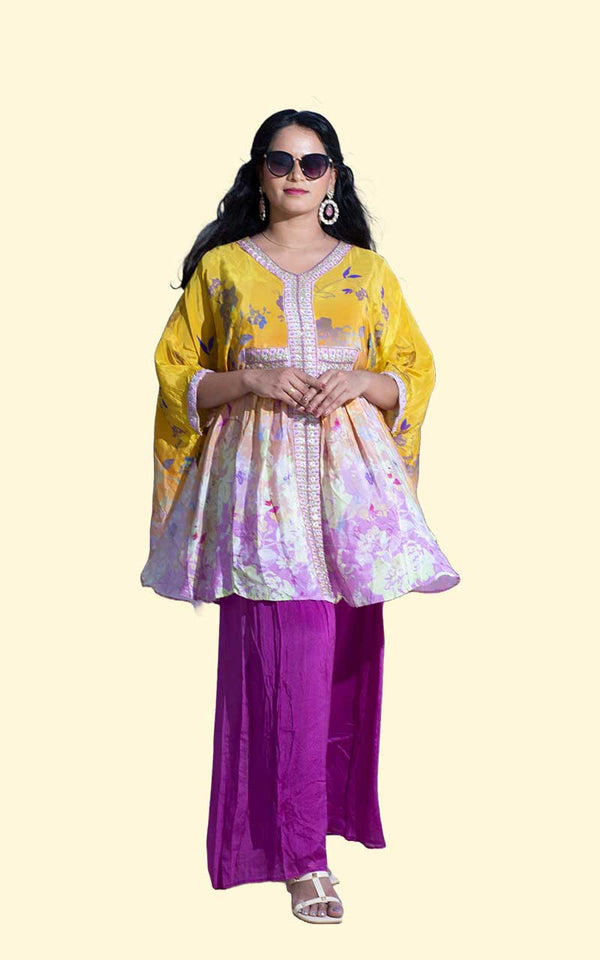 Yellow Veera Kaftan set