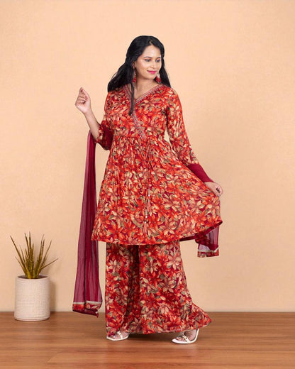 Maroon Anvi Sharara set - NEW ARRIVAL