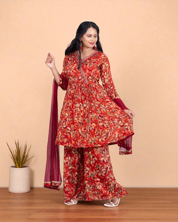 Maroon Anvi Sharara set - NEW ARRIVAL