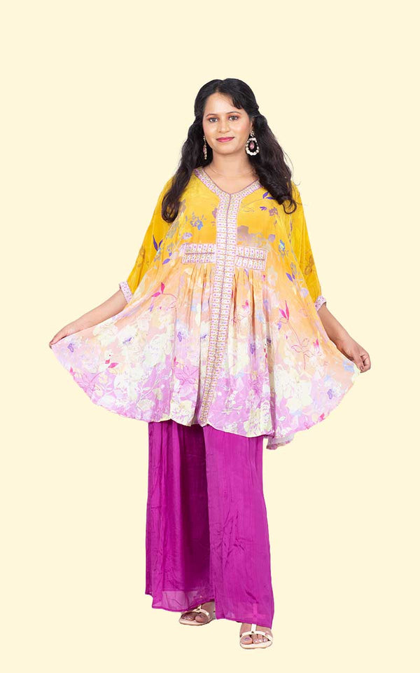 Yellow Veera Kaftan set