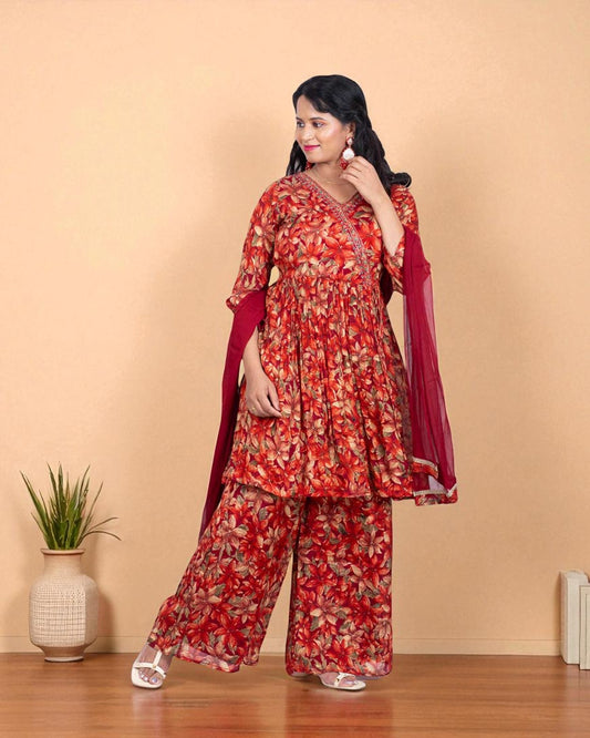 Maroon Anvi Sharara set - NEW ARRIVAL