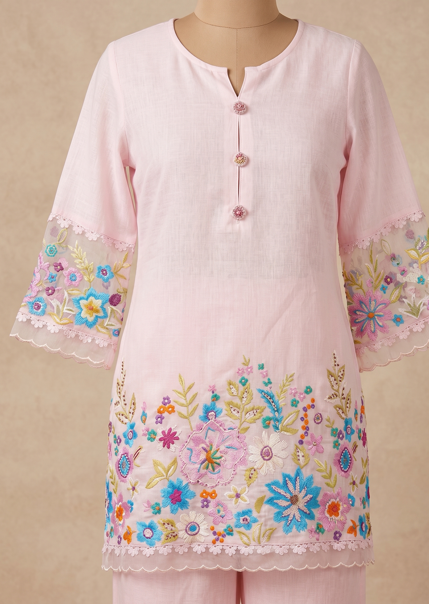 Designer Pink Vinaya Co-Ord Set for Women