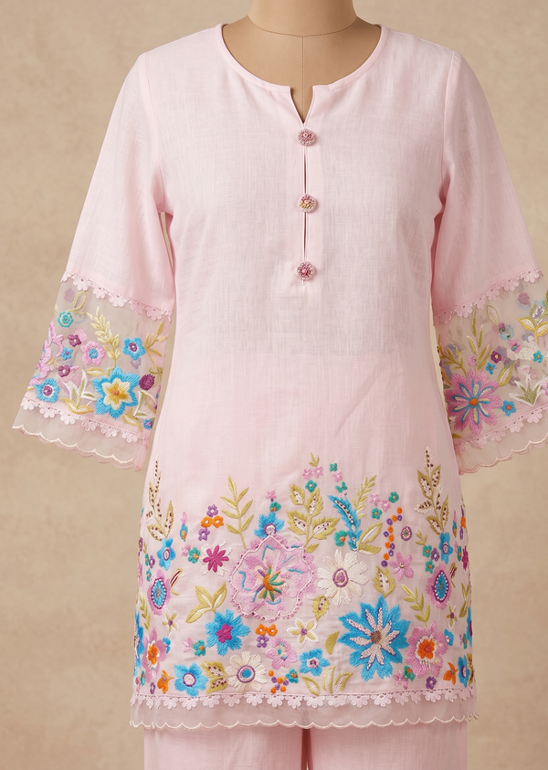 Designer Pink Vinaya Co-Ord Set for Women