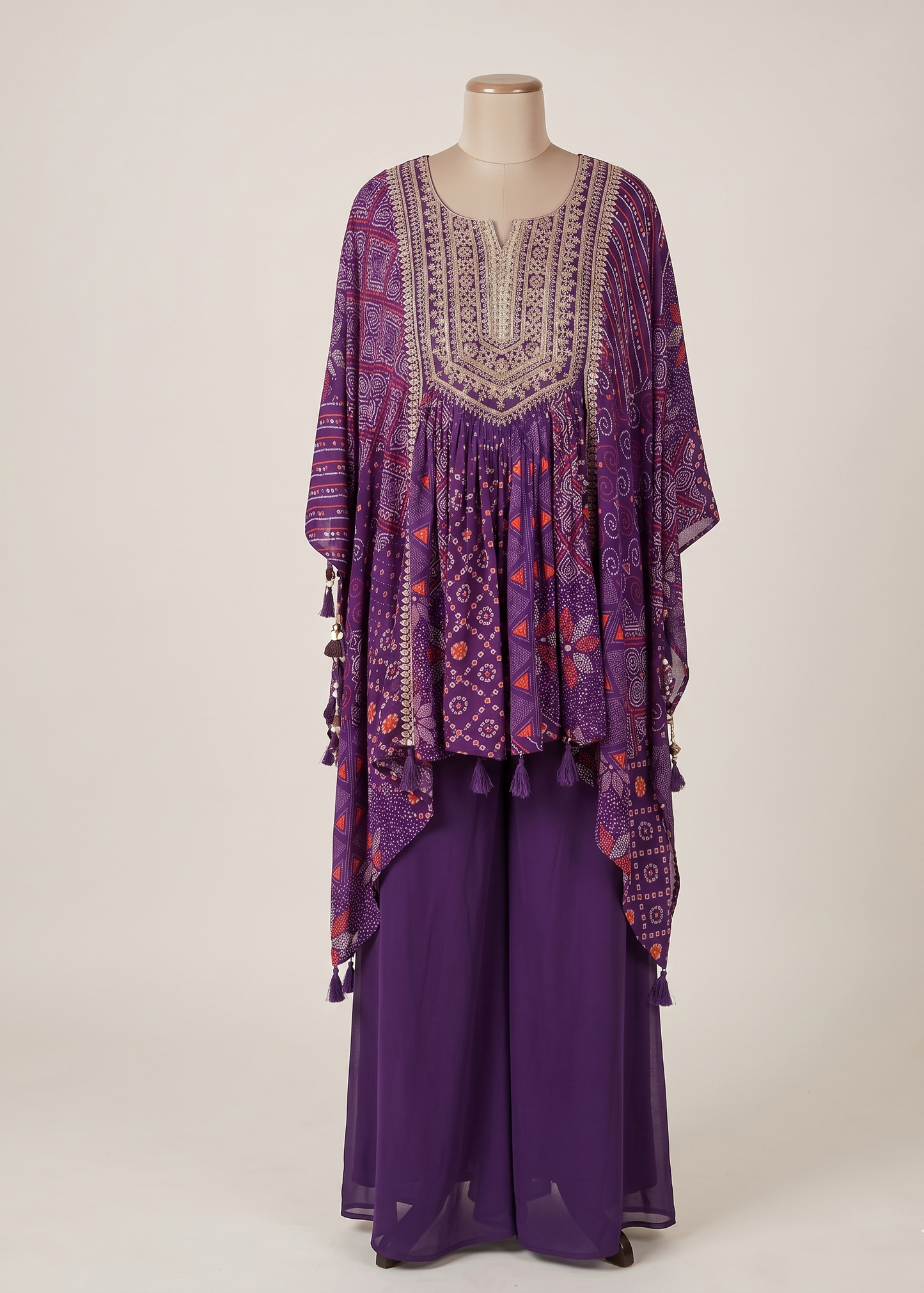 Purple Misha Crepe Kaftan Co-ord