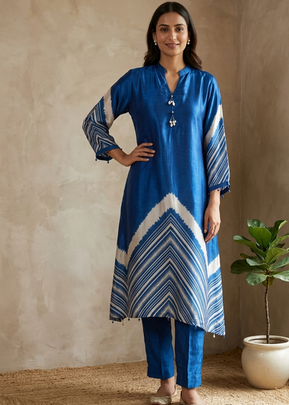 Royal Blue Gajji silk Kurta Bottom