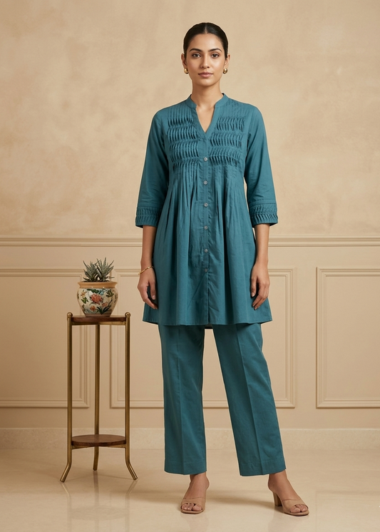 Teal Blue STUTI Co-ord set
