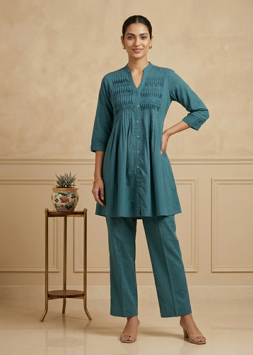 Teal Blue STUTI Co-ord set