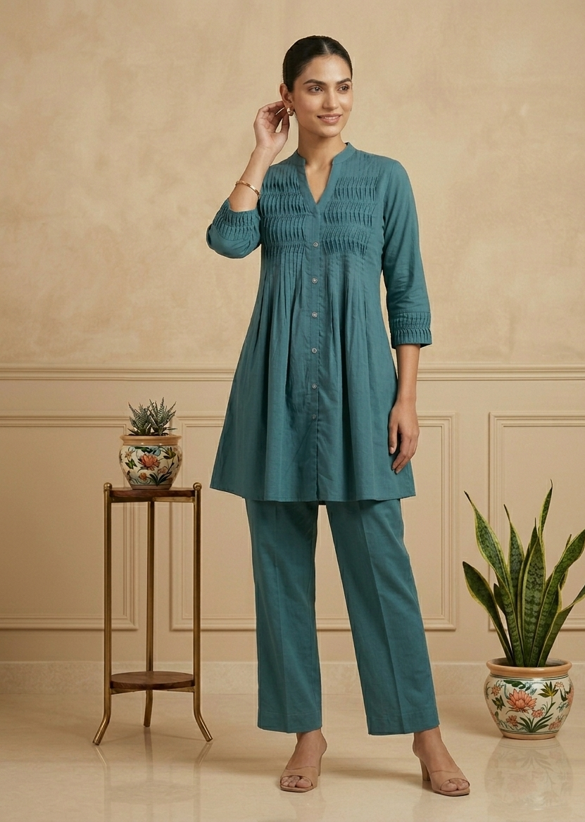 Teal Blue STUTI Co-ord set