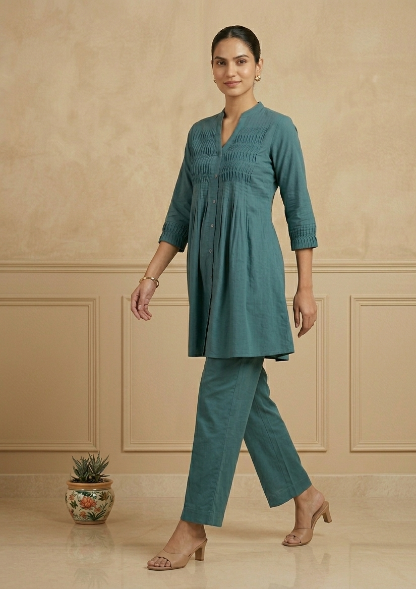 Teal Blue STUTI Co-ord set