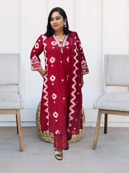 KAVYA Red (Kurta Set)