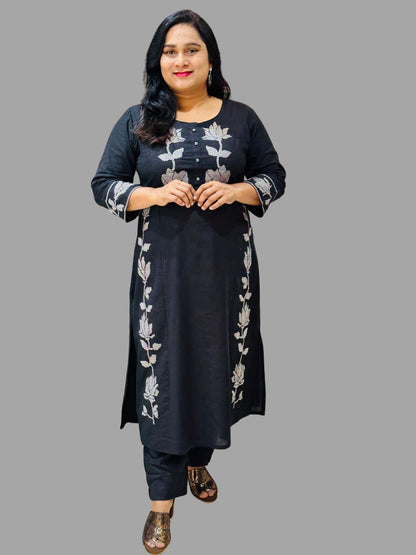 Black Asita Flex cotton Kurta Bottom