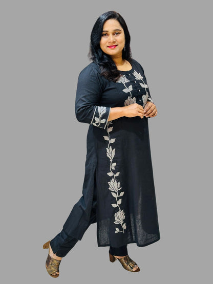 Black Asita Flex cotton Kurta Bottom