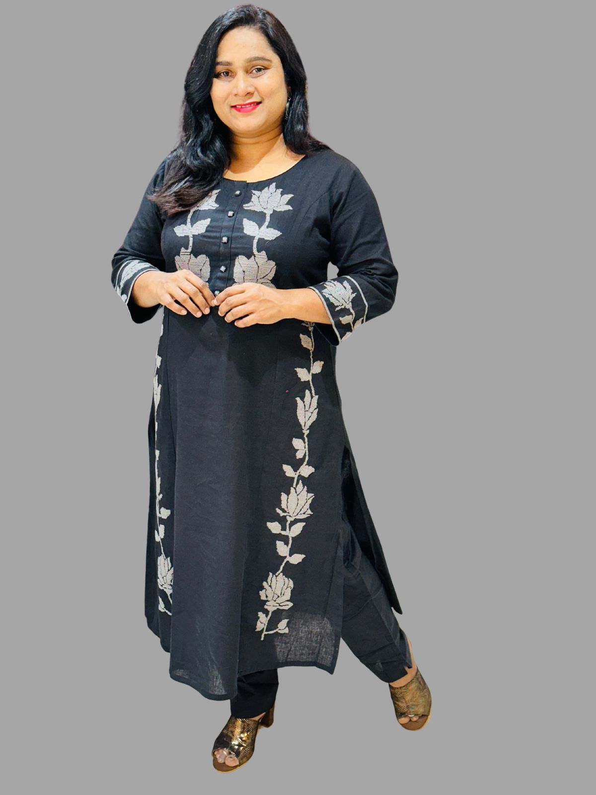 Black Asita Flex cotton Kurta Bottom