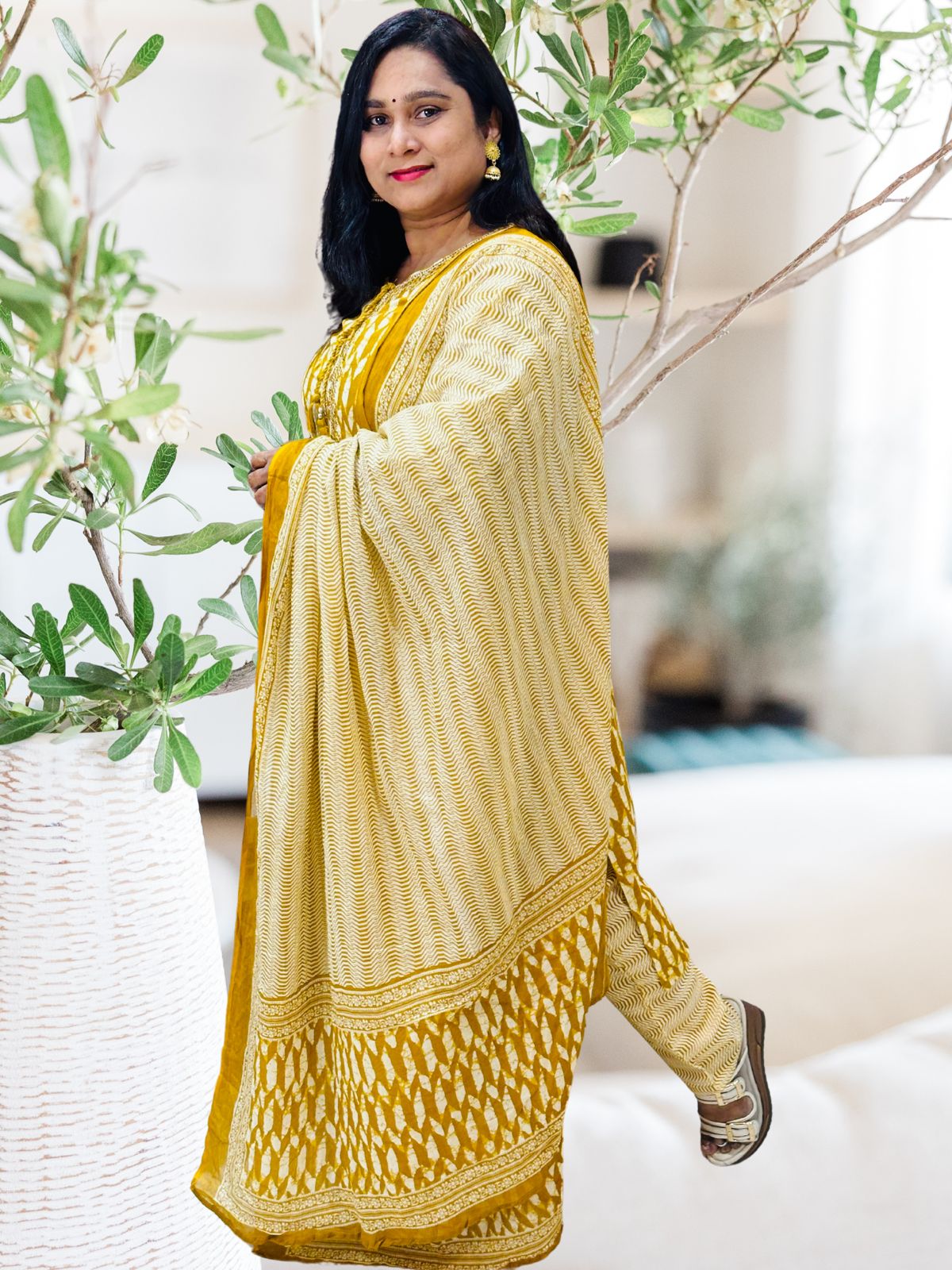 Mustard Yellow Mila Cotton suit set