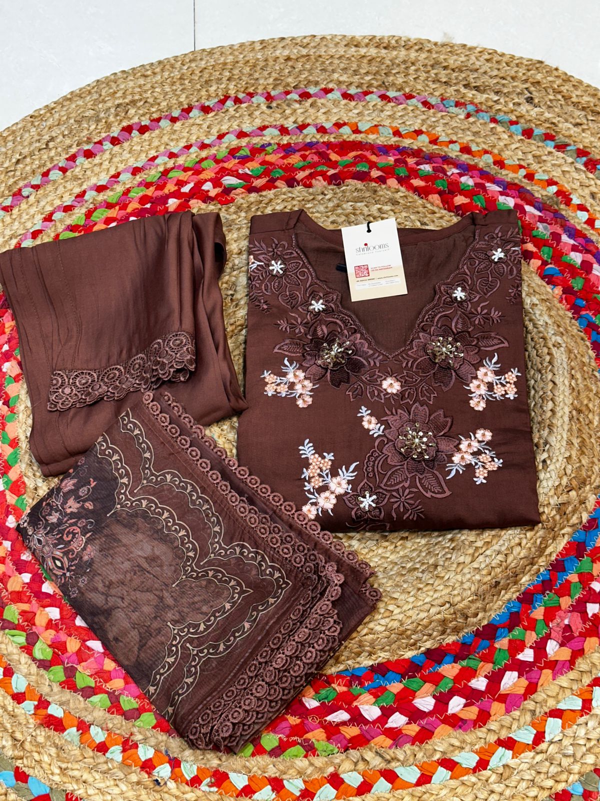 Brown Zainab Pakistani suit set